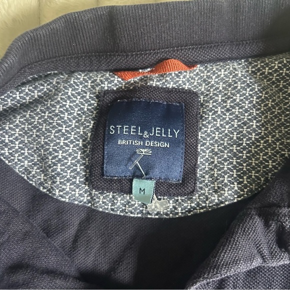 Steel & Jelly Navy Blue Womens Medium Polo Golf Shirt - Picture 2 of 6